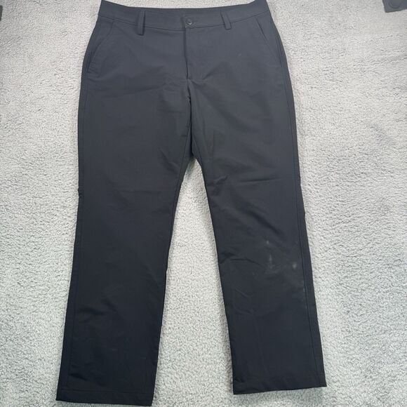 Under Armour Pants Mens 38x30 Black Performance Stretch Chino Golf - Picture 1 of 10